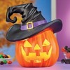 Collections Etc Hand-Painted Lighted Witch Jack o' Lantern Halloween Decoration - 2 of 2