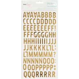 Thickers Fine & Dandy Alphabet Stickers - Woodland, Gold Foiled, 202pcs - 1 of 1