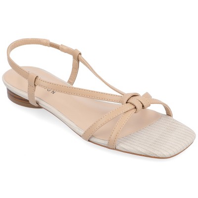 Journee Collection Womens Bridget Sling Back Low Block Heel Sandals