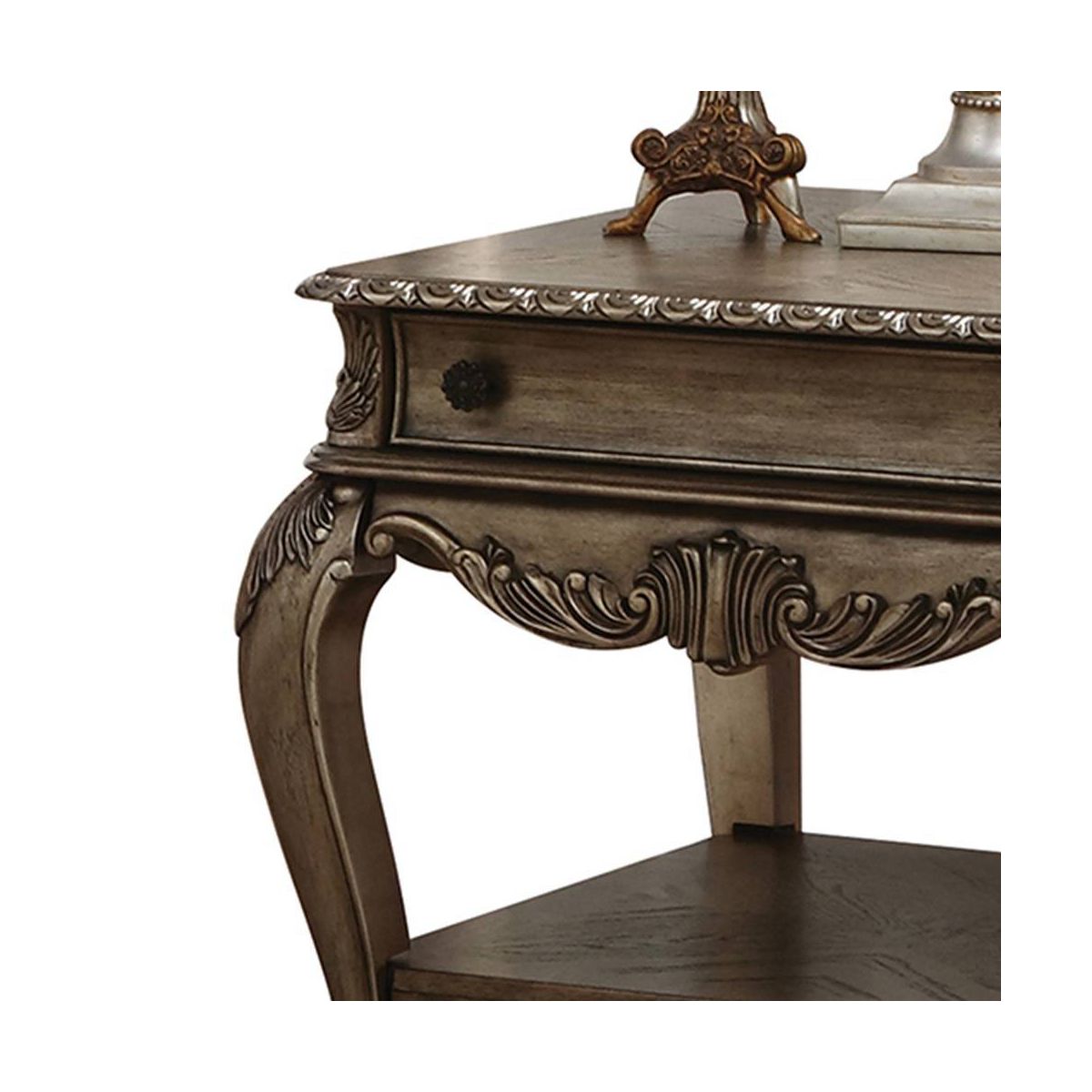 Acme Furniture Ragenardus Accent Table Vintage Oak Finish - thumbnail 2