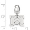 Black Bow Jewelry Sterling Silver Montana State Bobcats NCAA Bead Charm - 3 of 4