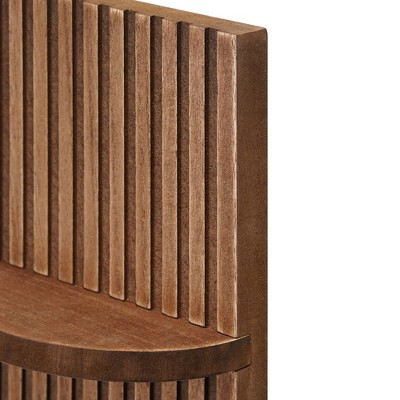 Brown Geometric Wood 4-Piece Wall Shelf Set