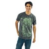 Godzilla Oversized Godzilla & Kanji Crew Neck Short Sleeve Men's Black T-shirt - 2 of 4