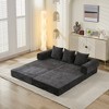 APRILSOUL  Floor Sofa Bed, Chenille Floor Sofa with Armrest Floor Sofa Lounge Couch for Living Room Bedroom Lounge - 3 of 4