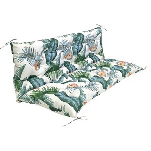 NewHome"Waterproof 2-3 Seater Swing Cushion with Backrest & 8 Tie Straps for Outdoor Patio Furniture"green - 1 of 4