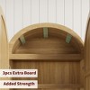 72" Tall Arched Kitchen Pantry Storage Cabinet, Modern Farmhouse Storage Cabinets with 2 Doors & Drawers - 4 of 4
