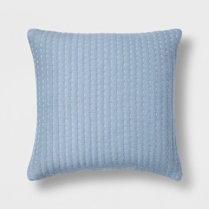 Blue Stitch Pattern Square Throw Pillow - Threshold