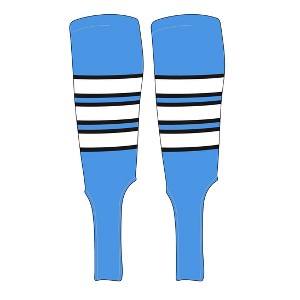MK Socks Traditional Baseball Stirrups Pattern C-7 Sky Blue, Black, White (L) - 1 of 2
