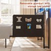 Upholstered Platform Bed Frame with Guardrail, Storage Headboard & Drawer - 4 of 4