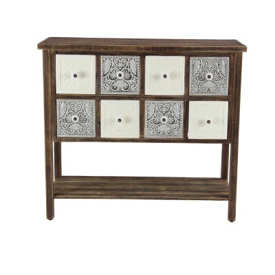 Farmhouse 8 Drawer Cabinet Brown/Gray - Olivia & May