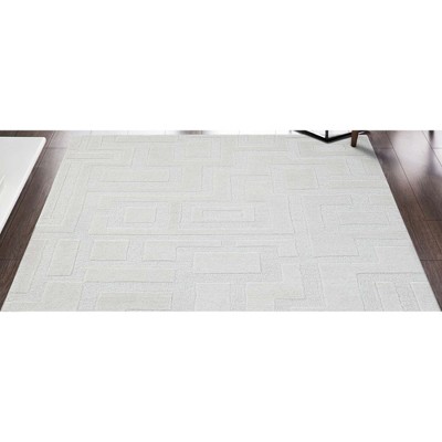 Ivory Hand-Tufted Wool Runner Rug 2'6" x 8'