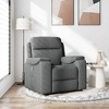 vidaXL Recliner Chair in Dark Gray Fabric - Manual Armchair with Side Pocket for Living Room/Lounge - 2 of 4