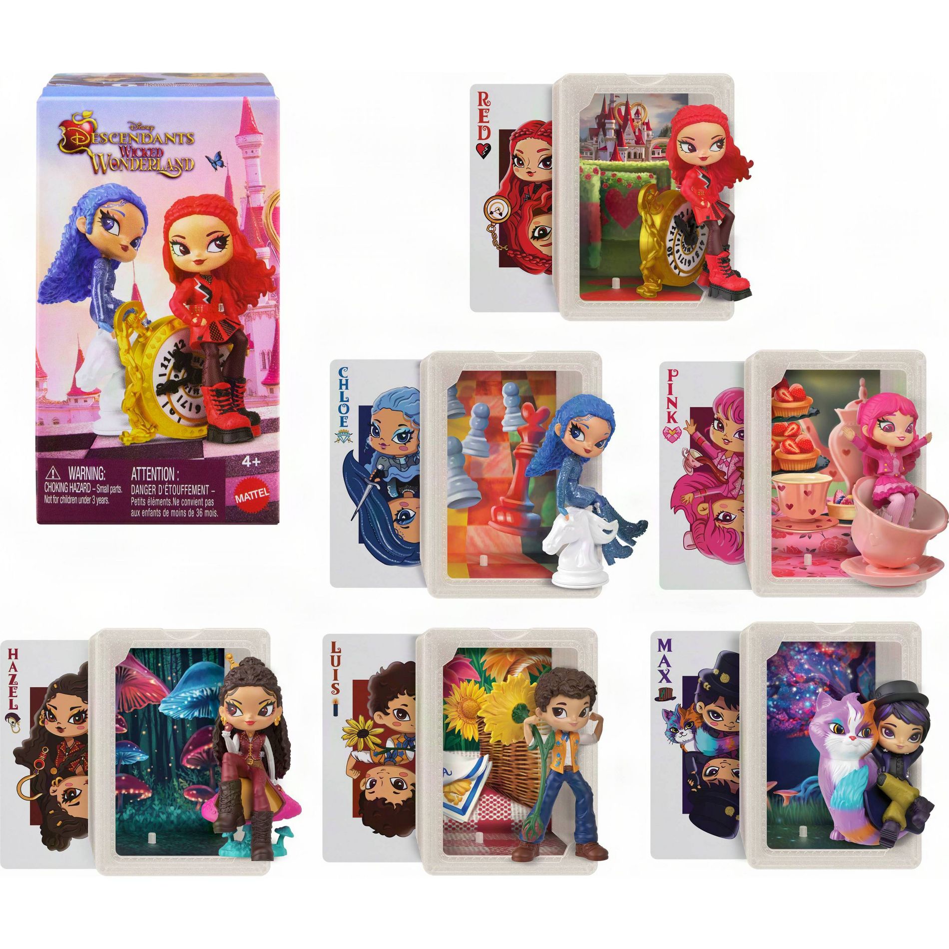 Disney Descendants Wicked Wonderland Stack and Reveal Toy Surprise Small Dolls (Styles May Vary)