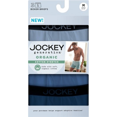 Jockey Generation™ Men's Organic Cotton Underwear 3pk - Ink Well/Tornado Blue/Lake Sky