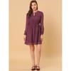 INSPIRE CHIC Women's Choker V Neck Vintage Flared Gilding Metallic Shiny Star A-Line Dress - 2 of 4