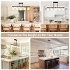 BAOURE 34.25" Black and Gold Chandelier, 4 Lights Kitchen Island Lighting, Dining Room Light Fixture with Glass Shade,Linear Chandeliers for Kitchen - 4 of 4