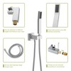 PAGED Modern Dual Shower Head, Ceiling Mount Square Shower System with Rough-in Valve for Bathroom, Restroom - 3 of 4