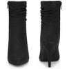 Perphy Women's Pointy Toe Side Zip Slouched Stiletto Heels Ankle Boots - 2 of 3
