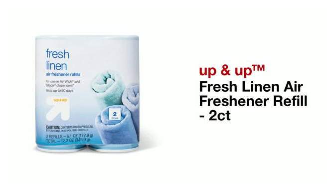 Automatic Spray Air Freshener Refill - Fresh Linen - 12.2oz/2pk - up &#38; up&#8482;, 2 of 5, play video