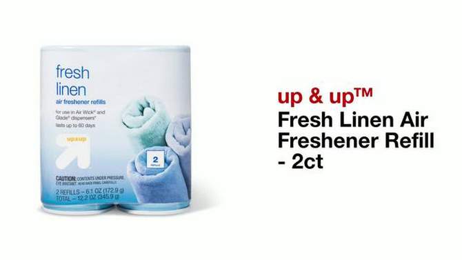 Automatic Spray Air Freshener Refill - Fresh Linen - 12.2oz/2pk - up &#38; up&#8482;, 2 of 5, play video