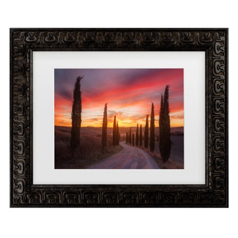 Trademark Fine Art - Rostovskiy Anton Tuscany Sunset Matted Framed Art - image 1 of 4