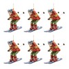 Glittered Glass Skiier Ornament (Set of 6) - 3 of 3