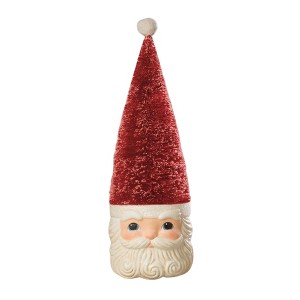 Bethany Lowe 11.75 In Bottle Brush Santa Red Christmas Claus Santa Figurines - 1 of 3
