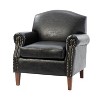 Gianluigi Transitional Vegan Leather Armchair with Nailhead Trim for Bedroom and Living Room| ART OF LIVING DESIGNS - 2 of 4