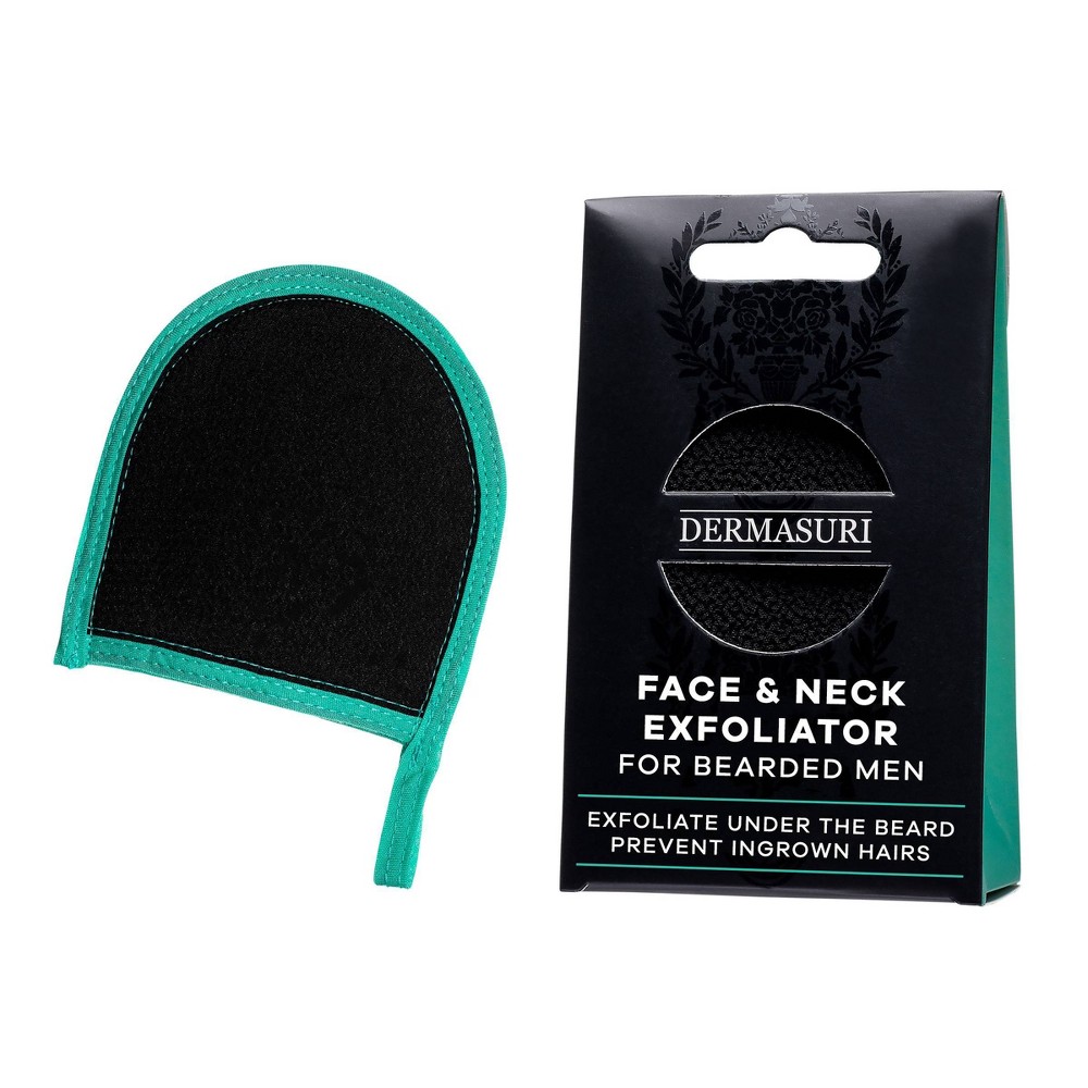 Photos - Bath Sponge Dermasuri Men's Exfoliating Beard & Face Scrub Scrubber - 1ct