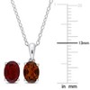 EVERLY JEWELRY | Sterling Silver Created Gemstone and Multiple Gemstones 2-Piece Set of Pendant with Chain and Earrings. - 2 of 3