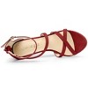 Allegra K Women's Back Zipper Platform Stiletto Heels Ankle Strap Sandals - 4 of 4
