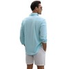 YESFASHION Men's Cotton Linen Sets 2 Piece Long Sleeve Beach Outfits Button Down Shirts and Shorts Casual Summer - 3 of 4