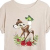 Women's - Disney - Christmas Botanical Butterfly Oversized Graphic T-Shirt - 2 of 4