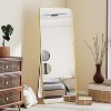 56" x 21" Full Length Mirror with Rounded Corners, Floor Mirror for Standing, Hanging or Leaning in Bedroom or Dressing Room - 3 of 4