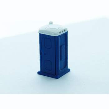 3D to Scale 1/64 3D Printed Blue Plastic Porta Potty with Opening Door 64-141-BL