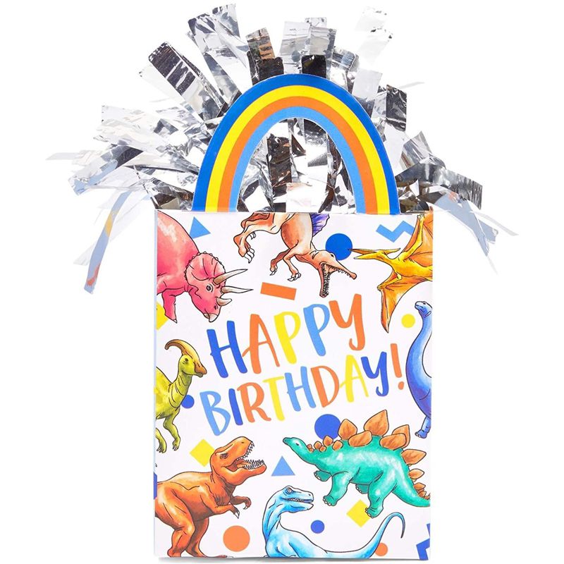 Blue Panda 6 Packs Dinosaur Gift Bag Balloon Weights, Birthday Party Decorations, 6oz, 3 of 7