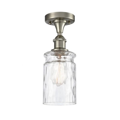 Candor - 1 Light Semi-Flush Mount In Industrial Style-13 Inches Tall and 4.75 Inches Wide