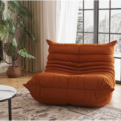 SYFERLORY Soft Beanbag Chair - Memory Foam Floor Sofa for Living Room, Bedroom or Office - Single Seat Lounger with Removable Cover