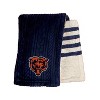 NFL Chicago Bears Embossed Logo Faux Shearling Stripe Blanket - 2 of 3