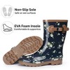 Alpine Swiss Izzy Womens Waterproof Mid Calf Rain Boots | Tall Rubber Garden Boots | Anti-Slip Outdoor Work Mud Boot | Wellington Boots Rain Shoes - 3 of 4