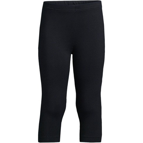 Lands' End Kids Tough Cotton Capri Leggings - Small - Black : Target