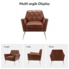 Maris Wooden Upholstered Contemporary Accent Armchair with Button-tufted for Bedroom Living Room  | ARTFUL LIVING DESIGN - 3 of 4