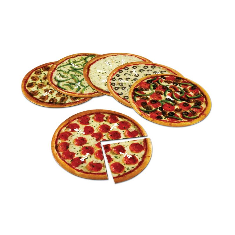 Learning Resources Magnetic Pizza Fractions, Fraction Games for Kids, 24 Pieces, Ages 6+, 5 of 6