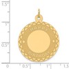 Black Bow Jewelry 14k Yellow Gold Happy Birthday Pendant, 26mm - 4 of 4