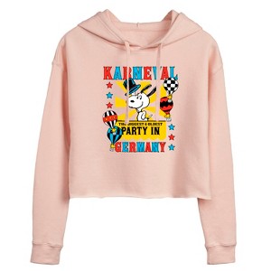Women's - Peanuts - Karneval Biggest Oldest Party Germany Cropped Graphic Hoodie - 1 of 4