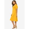 Jessica London Women's Plus Size Stretch Knit A-Line Dress - 4 of 4
