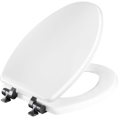 Benton Soft Close Elongated Enameled Wood Toilet Seat Never Loosens ...