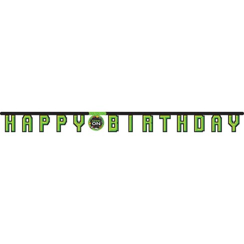 Video Game Happy Birthday Party Banner Target