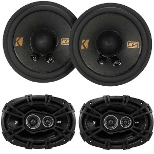 Kicker DSC69304 DS-Series 6x9" 3-Way Speaker Bundled with KSC2704 2.75" Mid-range Speaker - 1 of 4