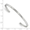 Black Bow Jewelry 3mm Stainless Steel Polished Flat Cuff Bracelet, 6.5 Inch - 3 of 4